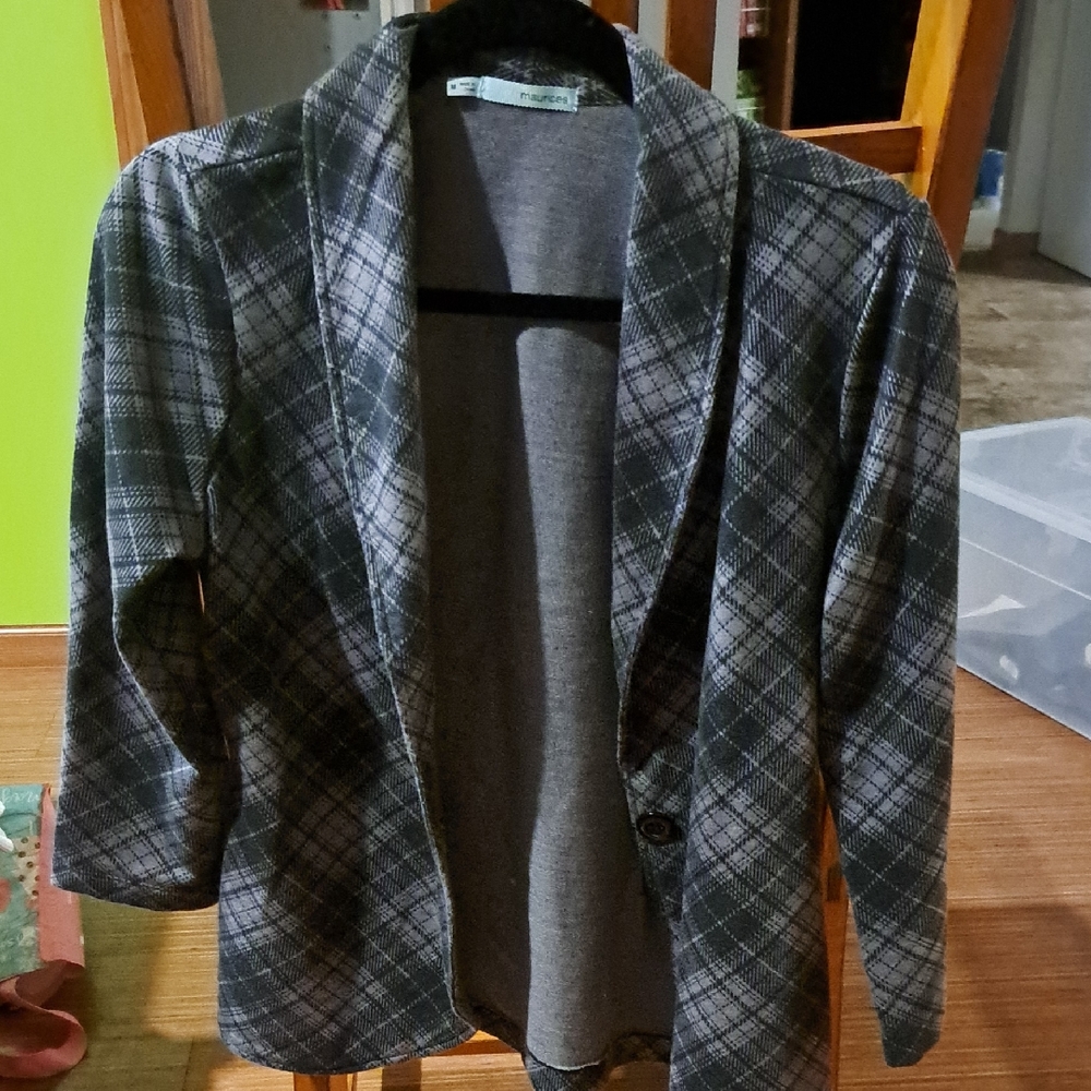 Maurices Green Plaid Women's Blazer